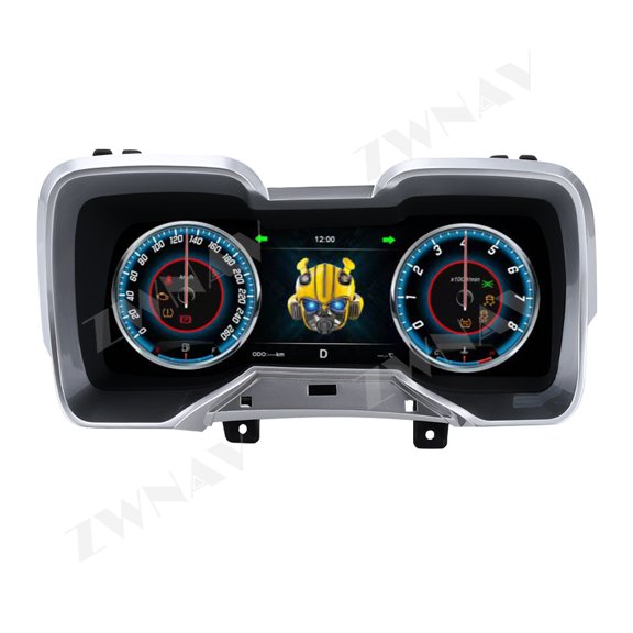 ZWNAV For Chevrolet Camaro 2010-2015 Car LCD Digital Cluster Virtual Cockpit Speedometer Dashboard Instrument Panel