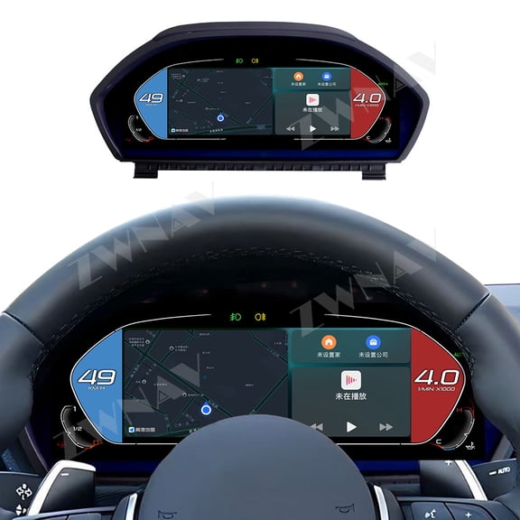 ZWNAV Sport Carplay For BMW 3 series 4 series 2013-2020 Car Digital Cluster Virtual Cockpit Car Multimedia Player Dashboard Speed Meter Screen