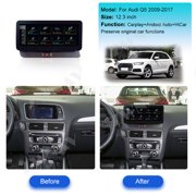 ZWNAV Ultra-Thin 12.3 inch Wireless CarPlay+Android Auto Retain Original Car Function Car Radio Stereo Multimedia Receiver for Audi Q5 2009-2017 Compatible with Original Car System