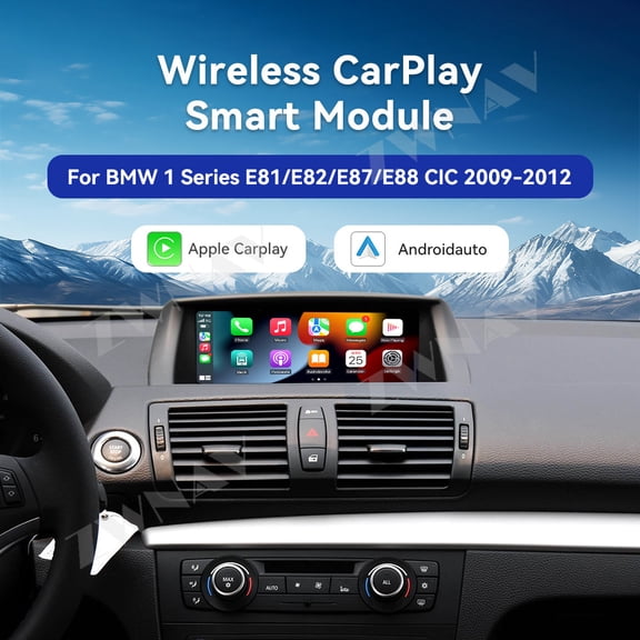 ZWNAV Wireless Carplay Android Auto for BMW 1 Series E81/E82/E87/E88 CIC 2009-2012 platform New Version Retrofit Kit Decoder