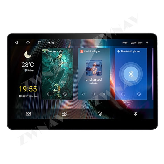 ZWNAV for Tesla Model 3 2019-2024/Y 2021-2024 Dedicated Passenger Entertaiment Screen Expand wireless carplay in-car navigation