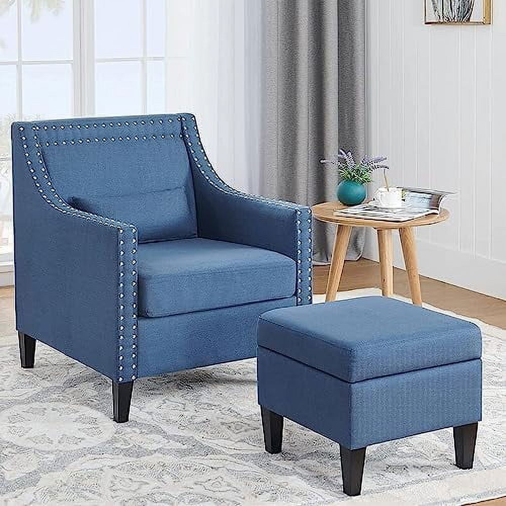 ZWNLKQG Accent Chair with Ottoman Chair and Ottoman Set Living Room