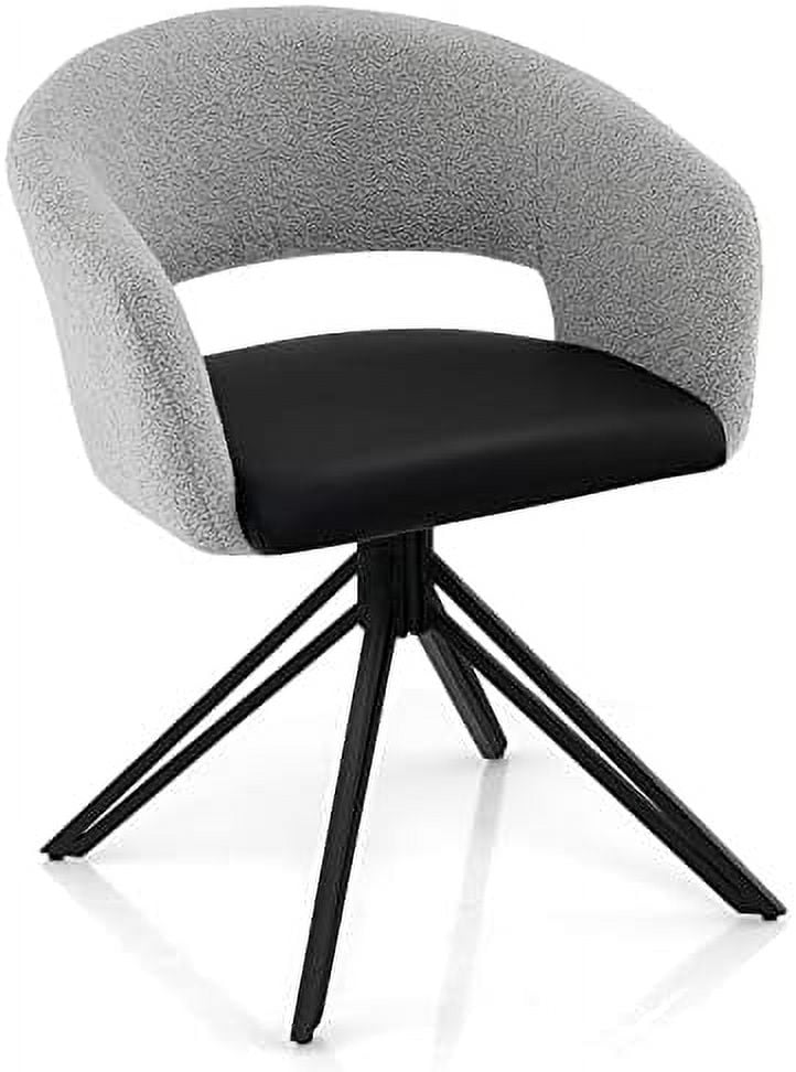 LukeAlon Kids Adjustable Desk Chair, Sherpa Study Chair With Swivel