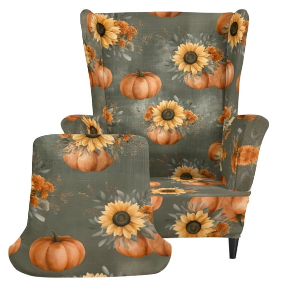ZWPINITUP Fall Wingback Armchair Covers 2 Piece Set Wing Back Couch ...