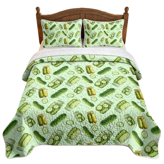 ZWPINITUP Pickle Cucumber Pattern Soft Bed Throw Blanket Sets with ...