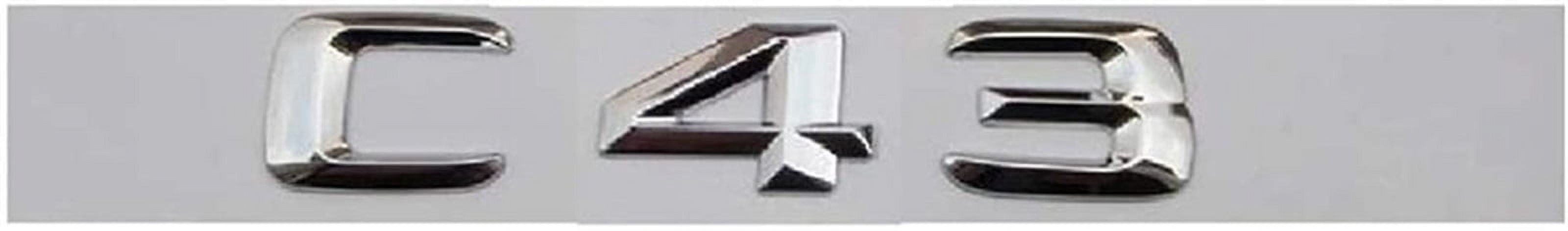 ZWQ Chrome Shiny Silver ABS Car Trunk Rear Number Letters Words Badge ...