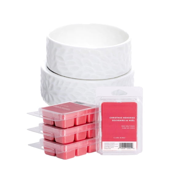 Claire Burke Christmas Memories Wax Melt 4pk + Warmer Unit