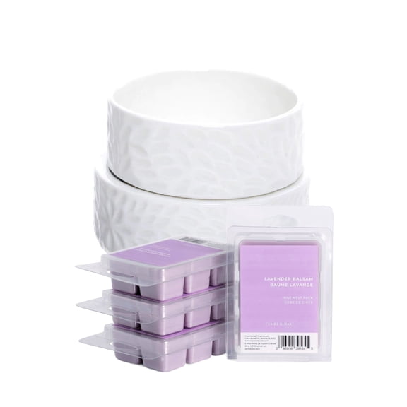 Claire Burke Lavender Balsam Wax Melt Warmer Starter Set