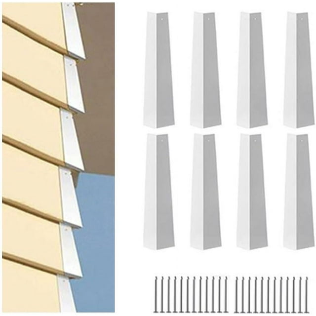 ZX 8 Pcs Aluminum Siding Corners,8In Outside White Siding Corner Caps