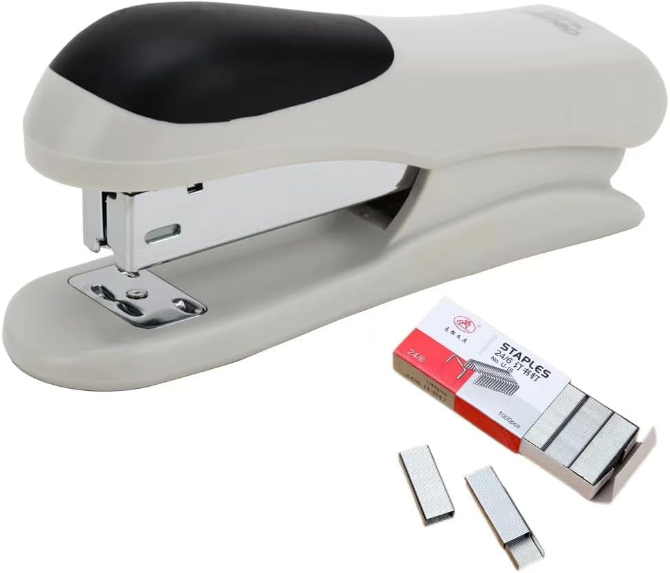 ZX Grey Desktop Stapler Portable Stapler with 25 Sheet Capacity, Two