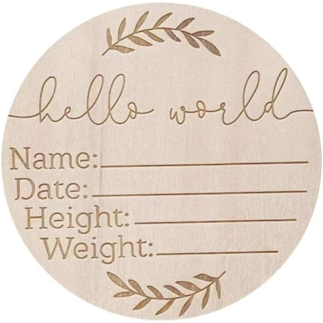 ZX Hello World Birth Announcement Sign,Newborn Announcement Sign for