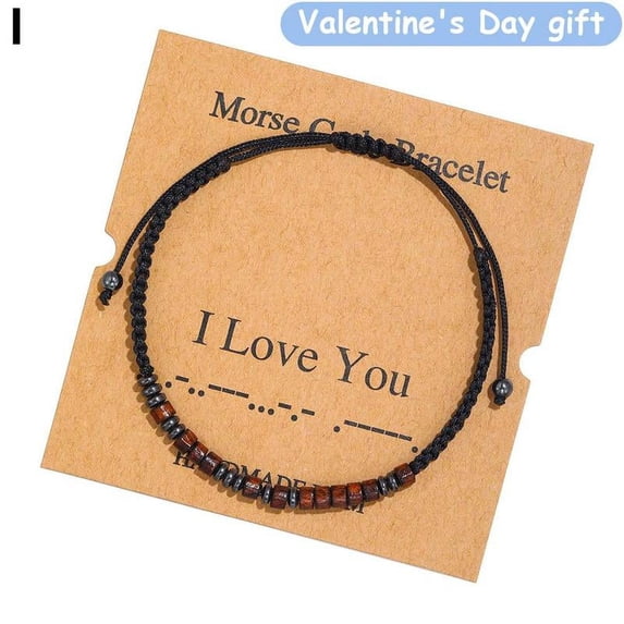 ZXCVW Morse Code Bracelets for Women Gifts for Friend Mum Daughter Sister Funny Bracelets for Girls Best Friends Inspirational Gifts for Men Boys Adjustable Jewelry for Birthday Christmas Q6A5