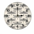 thumbnail image 1 of ZXCXRQFa Blue Dragonfly Flower Wall Clock Battery Operated Non Ticking Silent Analog Rustic Farmhouse Round Clock Wood Decor for Home Kitchen Living Room Bathroom, 1 of 7