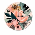 thumbnail image 1 of ZXCXRQFa Boho Floral Wood Wall Clock Silent Non-Ticking Kitchen Desk Clock Battery Operated Analog Decorative Round Clocks 10 in Garden Home Decor, 1 of 7