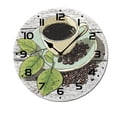 thumbnail image 1 of ZXCXRQFa Cup Coffee Bar Decor Wood Wall Clock Silent Non-Ticking Kitchen Desk Clock Battery Operated Analog Decorative Round Clocks 10 in Garden Home Decor, 1 of 7