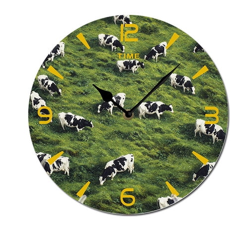 ZXCXRQFa Cute Baby Elephant Kitchen Home 10 Inch Silent Vintage Design Round Wall Clock Numerals Design Non Ticking Retro Clocks Home Decor Desk Clock