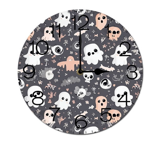 ZXCXRQFa Halloween Bat Boo Wall Clocks for Living Room Decor,Vintage ...