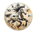 thumbnail image 1 of ZXCXRQFa Horse Field Wildlife Animals Round Wood Wall Clock, 10 Inch Battery Operated Analog Quiet Desk Clock for Home,Kitchen,Office,School,Bathroom, 1 of 7