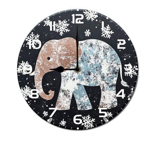 ZXCXRQFa Little Monkey In The Bathtub Silent Non Ticking Battery Operated Clock Vintage Round Clocks or Garage Basement Restaurant Workshop Wall Art 10inch