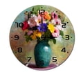 thumbnail image 1 of ZXCXRQFa Spring Colorful Flowers Round Wall Clock Daisy Silent Non Ticking Wooden Wall Clocks Battery Operated for Home Office School Decor,10 Inch, 1 of 7