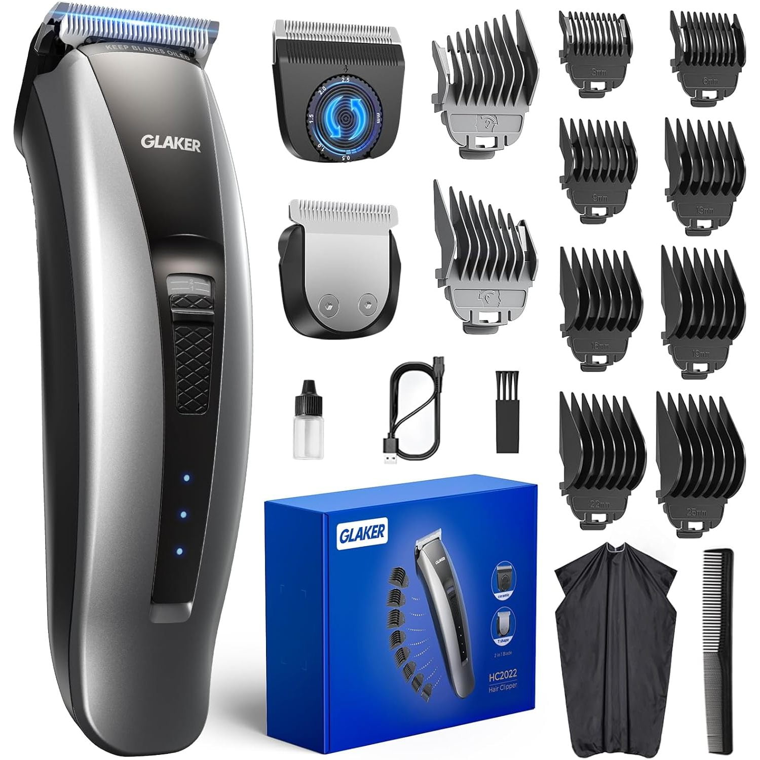 ZXFF Hair Clippers for Men - Cordless 2 in 1 Versatile Hair