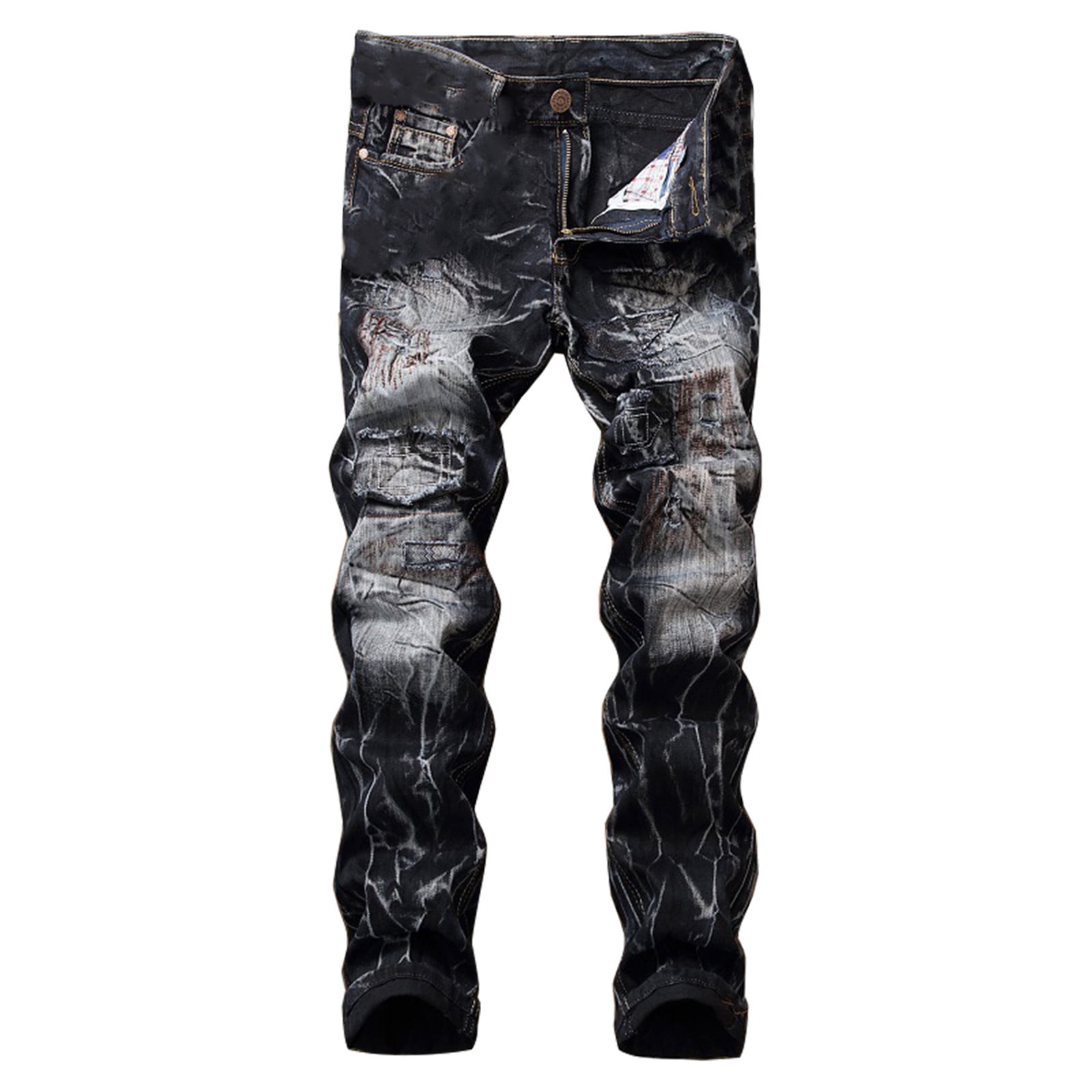 Mens pleated store jeans pants