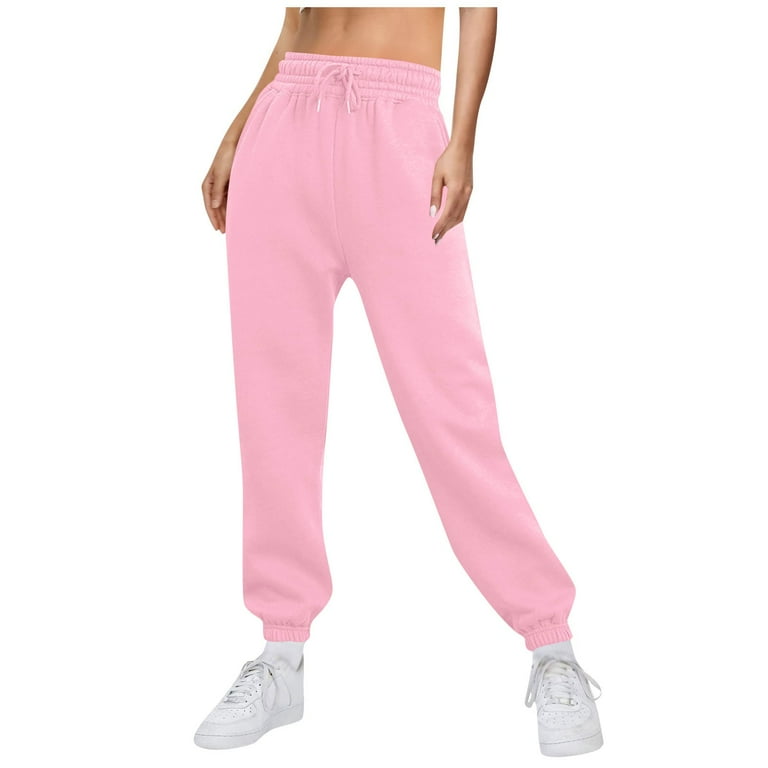 Pink colored sweatpants 2025