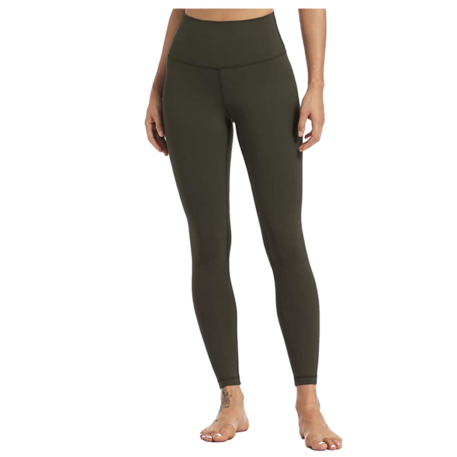 ZXHACSJ Women's High Waist Solid Color Tight Fitness Yoga Pants Nude Hidden Yoga  Pants Army Green S - Walmart.com