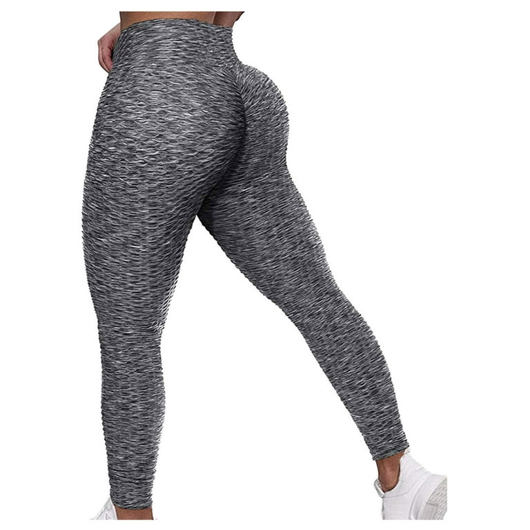 Women's High Waist Workout Yoga Pants Athletic Legging - Dark Grey / S