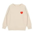 thumbnail image 1 of ZXLBBD Baby Kids Girls Cardigan Long Sleeve Button Sweater Girls Crew Neck Cardigans Sweater Casual Relaxed Fit Outdoor Daily Wear Size 4 Y-5 Y, 1 of 3