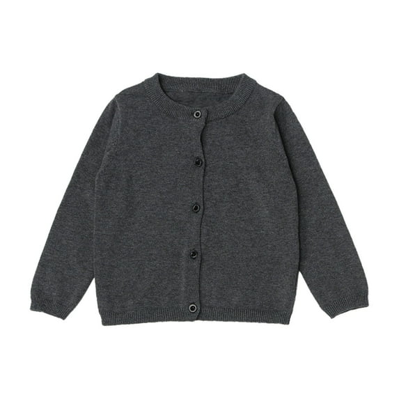 ZXLBBD Baby Kids Girls Cardigan Long Sleeve Kids Button Down Crew Neck Cardigans Sweater Casual Versatile Outdoor Daily Wear