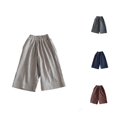 thumbnail image 1 of ZXLBBD Boy's Wide Leg Linen Pants Stripe Print Loose Fit Comfortable Soft Blend Baggy Trousers for Toddler Kids Fashion Casual Daily Wear,Grey,Size 4 Y-5 Y, 1 of 4