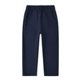 thumbnail image 1 of ZXLBBD Boys Girls Straight Leg Pants Solid Color Soft Leggings Stretchy Sweatpants Sports Athletic Yoga Versatile School Wear, 1 of 2