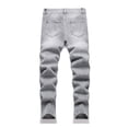 thumbnail image 1 of ZXLBBD Boys Jeans High Street Stylish Emborider Casual Long Denim Pants for Kids Child Stretch Spring Fall Durable Loose Dailywear, 1 of 6