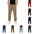 thumbnail image 1 of ZXLBBD Boys' Jogger Pants with Zipper Ankle Loose Fit Sports Sweatpants for Kids Comfortable Playwear Versatile Casual Outdoor,Khaki,Size 11 Y-12 Y, 1 of 5
