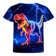 thumbnail image 1 of ZXLBBD Boys Short Sleeve T Shirt Dinosaur Prints Stylish Oudoor Activities Kids Child Trendy Tshirt Relaxed Fit Summer Dailywear, 1 of 4