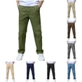 thumbnail image 1 of ZXLBBD Boys' Straight Leg Cargo Pants Elastic Waist Slim Fit Comfortable Solid Color Dress Pants for Kids School Fashion Casual Daily Wear,Army Green,Size 3 Y-4 Y, 1 of 7