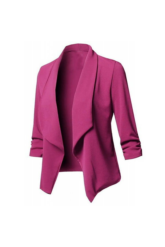 Cardigan Womens Coat Open Long Sleeve Jacket Front Solid Color Women's Coat Casual Outdoor Cozy Daily Wear