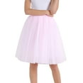 thumbnail image 1 of ZXLBBD Carnevale New Women Tulle Skirts Knee Length Long Adult Tutu Layered Short Prom Party Midi Skirt Casual Outdoor Versatile Daily Wear, 1 of 5