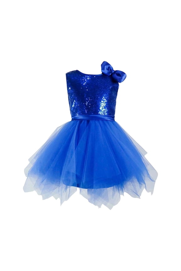 Dresses for Girls Solid Color Sleeveless Round Neck Flowy Lace Patchwork Tutu for Performances and Stage Show Dress Up Holiday Party Dress