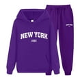 thumbnail image 1 of ZXLBBD Fall New York Letter Couples Hoodies Sweatshirts and Pants Set Sports Activewear for Men and Women Casual Outdoor Relaxed Fit Daily Wear, 1 of 3