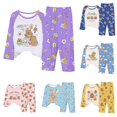 thumbnail image 1 of ZXLBBD Girls' Cute Anime Print Long Sleeve Pajama Soft Loungewear for Kids Sleepwear 2 Piece Outfit for Girl Nightwear Clothing Sets,Purple,Size 7 Y-8 Y, 1 of 3