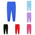 thumbnail image 1 of ZXLBBD Girls Elastic High Waisted Pajama Pants Toddler Kids Solid Color Nightwear Long Joggers Lounge Pants Versatile Causal Daily Wear,Blue,Size 3 Y-4 Y, 1 of 4