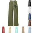 thumbnail image 1 of ZXLBBD Girls Elastic Waist Straight Leg Summer Beach Pants with Drawstring for Kids Kids Comfort Soft Bottoms Durable Casual Outdoor,Army Green,Size 14 Y-15 Y, 1 of 4
