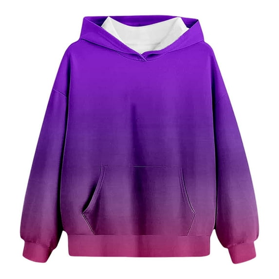 ZXLBBD Girls Hooded Pullover Sweatshirt Long Sleeve Cute Oversized Top Sportswear for Kids Casual Cozy Versatile Daily Wear