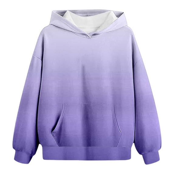 ZXLBBD Girls Hooded Pullover Sweatshirt Long Sleeve Cute Oversized Top Sportswear for Kids Casual Loose Fit Daily Wear