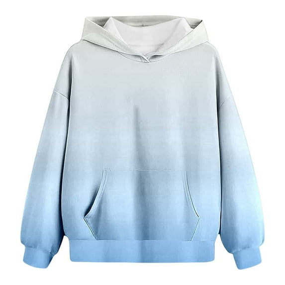 ZXLBBD Girls Hooded Pullover Sweatshirt Long Sleeve Cute Oversized Top Sportswear for Kids Casual Loose Fit Daily Wear