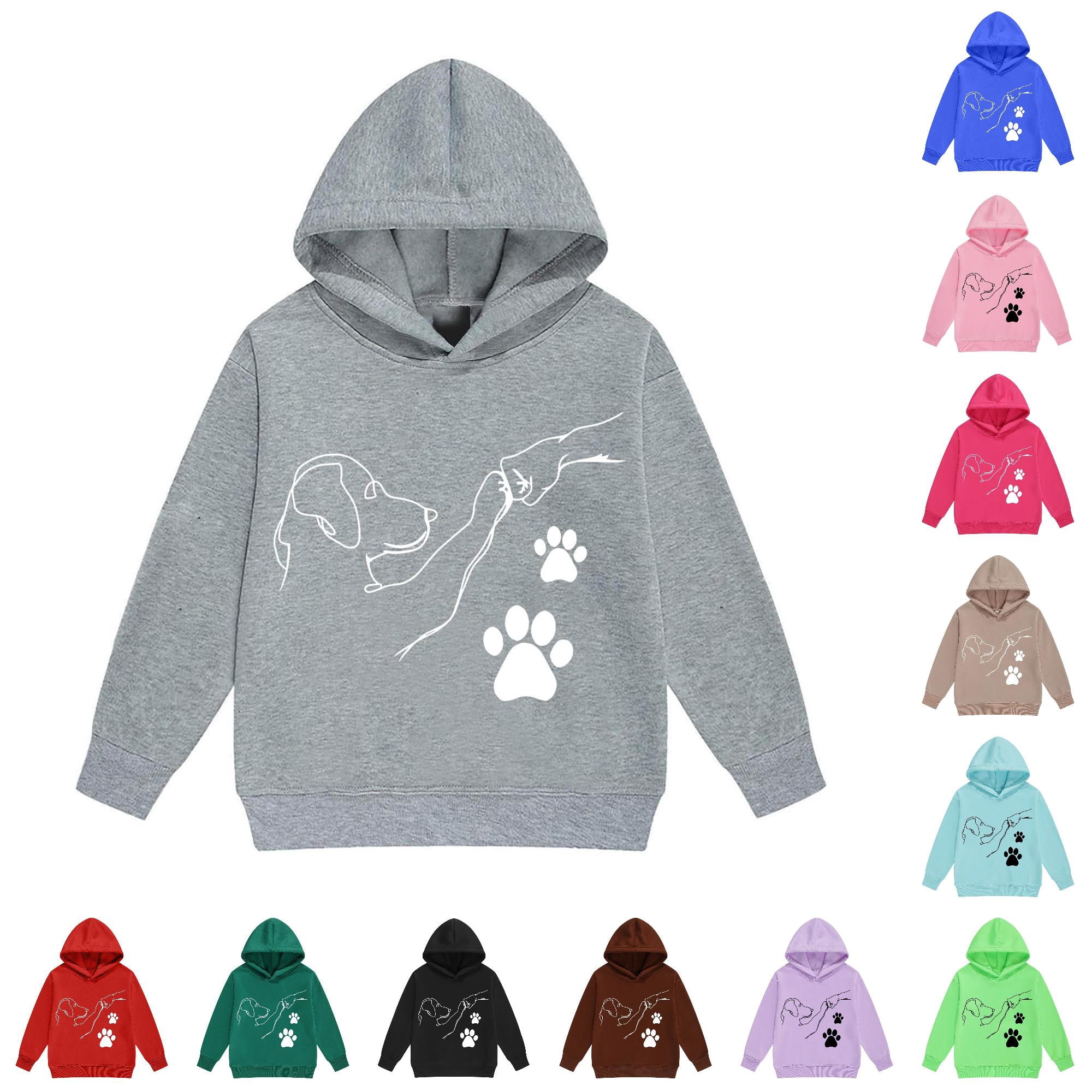 ZXLBBD Sweatshirts for Girls Long Sleeve Loose Soft Hooded