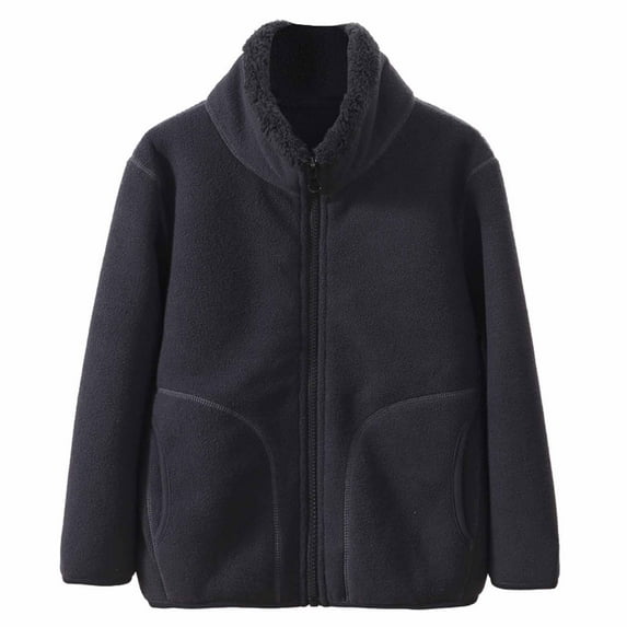 ZXLBBD Girls Jacket Children's Thickened Warm and Windproof Stand Up Collar Warm Coat Little Padded Winter Jacket Loose Comfort Soft