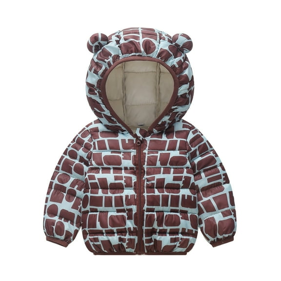 ZXLBBD Girls Jacket Winter Vest with Cute Cartoon Print Quilted Sleeveless Jacket Warm Thermal Insulated Outerwear for Toddler Kids